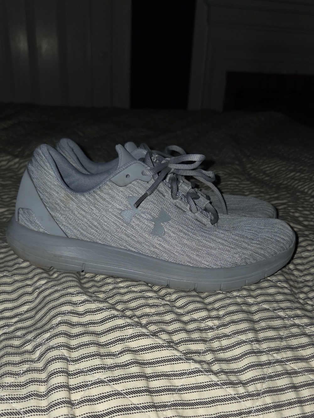 Under Armour Light Gray Knit Training Shoes